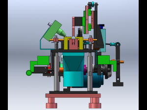 Cam-Driven Pneumatic Dust Removal Machine 3D Model