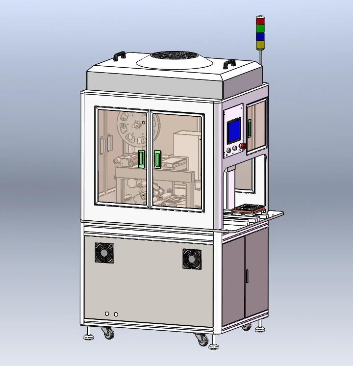 Labeling Machine Dual Slide-Table Type 3D Model .c4d .max .obj .3ds .fbx .stl .blend 