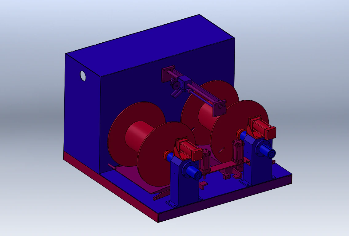 Dual Channel Self-Wrapping Machine 3D Model .c4d .max .obj .3ds .fbx .stl .blend 