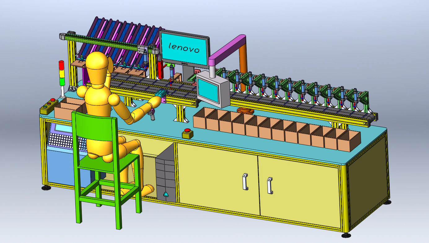 Paper Bag Pagination and Packaging Machine 3D Model .c4d .max .obj .3ds .fbx .stl .blend