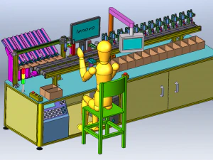 Paper Bag Pagination and Packaging Machine 3D Model