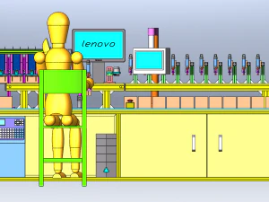 Paper Bag Pagination and Packaging Machine 3D Model