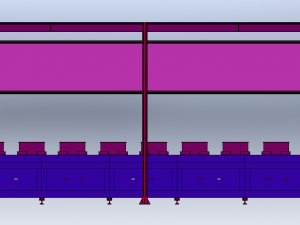 Double-Layer High-Speed Chain Conveyor Line 3D Model