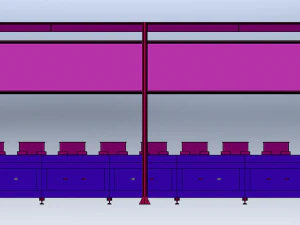 Double-Layer High-Speed Chain Conveyor Line 3D Model