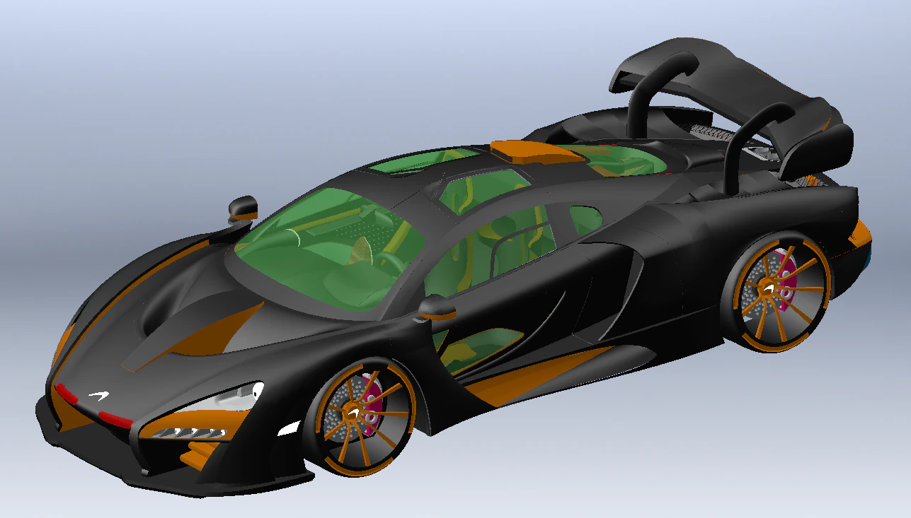 McLaren Senna'nın arabası 3D Model .c4d .max .obj .3ds .fbx .stl .blend 