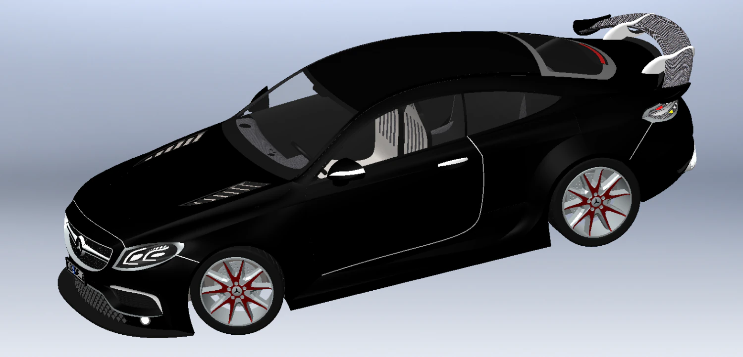 Mercedes Car 3D Model .c4d .max .obj .3ds .fbx .stl .blend 