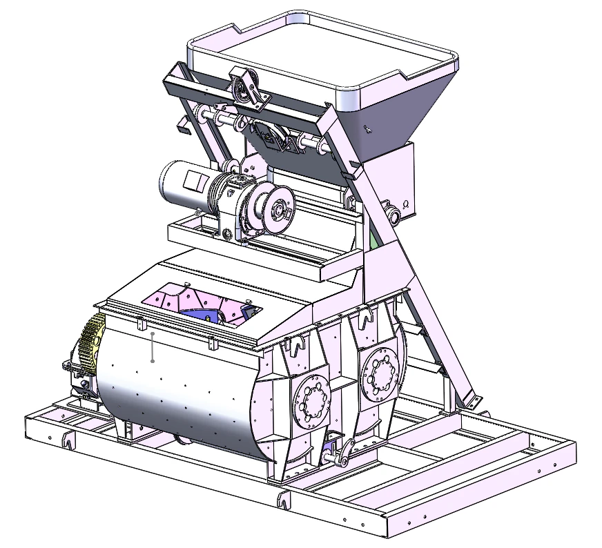 JS500 Concrete Mixer 3D Model .c4d .max .obj .3ds .fbx .stl .blend