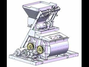 JS500 Concrete Mixer Modelo 3D