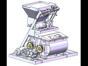 JS500 Concrete Mixer 3D Model