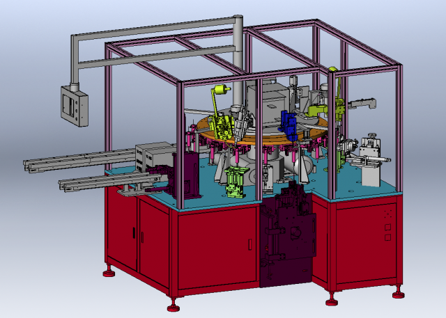 Through-hole Capacitor Welding Machine Model 3D .c4d .max .obj .3ds .fbx .stl .blend 