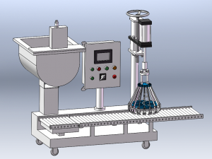 Open-Top Drum Liquid Filling Machine 3D Модель