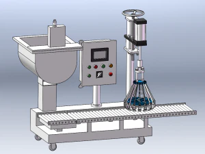 Open-Top Drum Liquid Filling Machine 3D Model