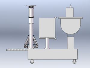 Open-Top Drum Liquid Filling Machine Model 3D