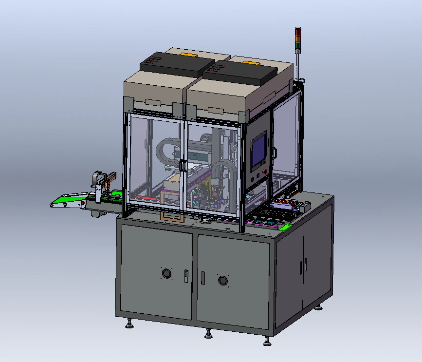 Touchscreen Automatic Assembly Machine 3D Model .c4d .max .obj .3ds .fbx .stl .blend 