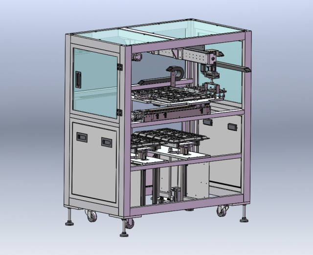 Automatic Tray Loading and Unloading Equipment 3D Model .c4d .max .obj .3ds .fbx .stl .blend 