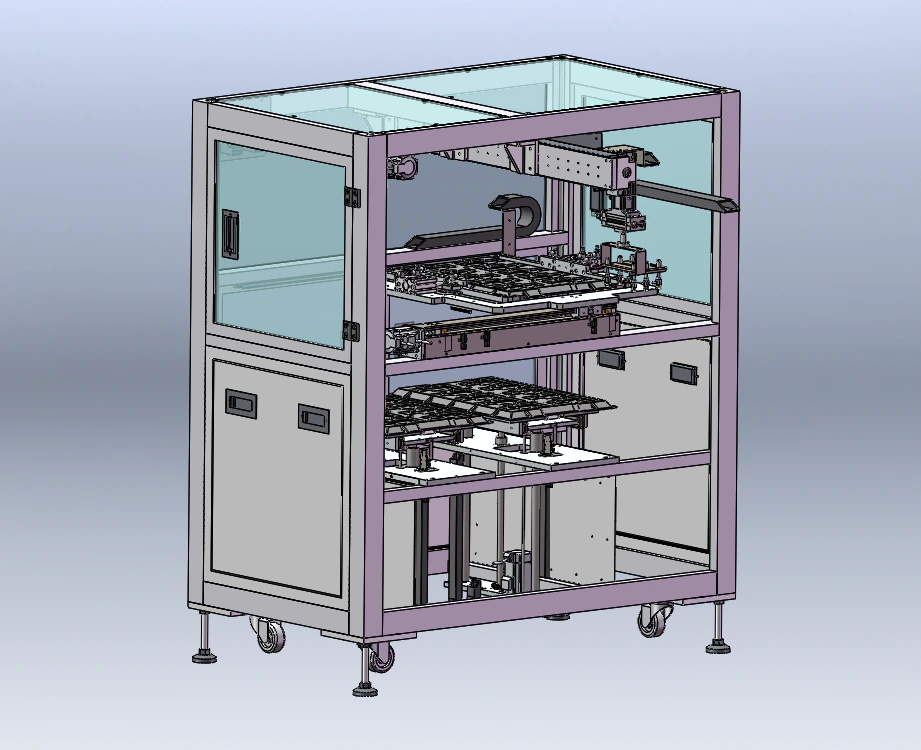 Automatic Tray Loading and Unloading Equipment 3D Model .c4d .max .obj .3ds .fbx .stl .blend 