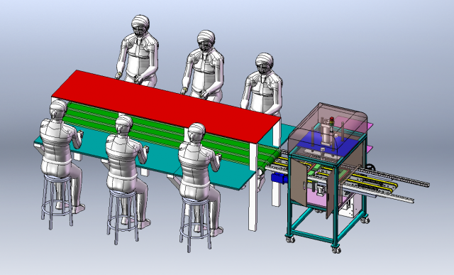 Automatic Packaging Machine for Bubble Shell Packaging Modelo 3D .c4d .max .obj .3ds .fbx .stl .blend 
