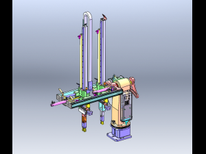 4-Axis Robotic Arm 650 Dual-Position Automatic Loading and Unloading Machine 3D 모델
