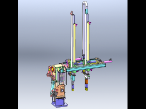 4-Axis Robotic Arm 650 Dual-Position Automatic Loading and Unloading Machine Model 3D