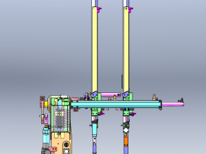 4-Axis Robotic Arm 650 Dual-Position Automatic Loading and Unloading Machine Model 3D