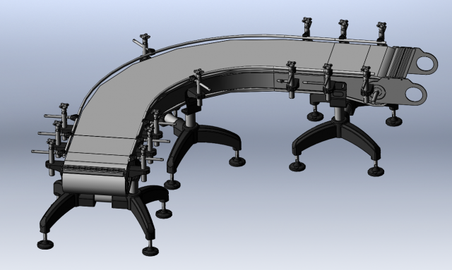 90-Degree Conveyor 3D Model .c4d .max .obj .3ds .fbx .stl .blend 