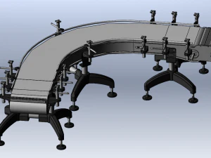 90도 컨베이어 3D 모델