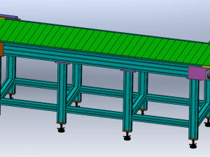 2-Meter Conveyor 3D Model