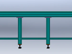 2-Meter Conveyor 3D Model