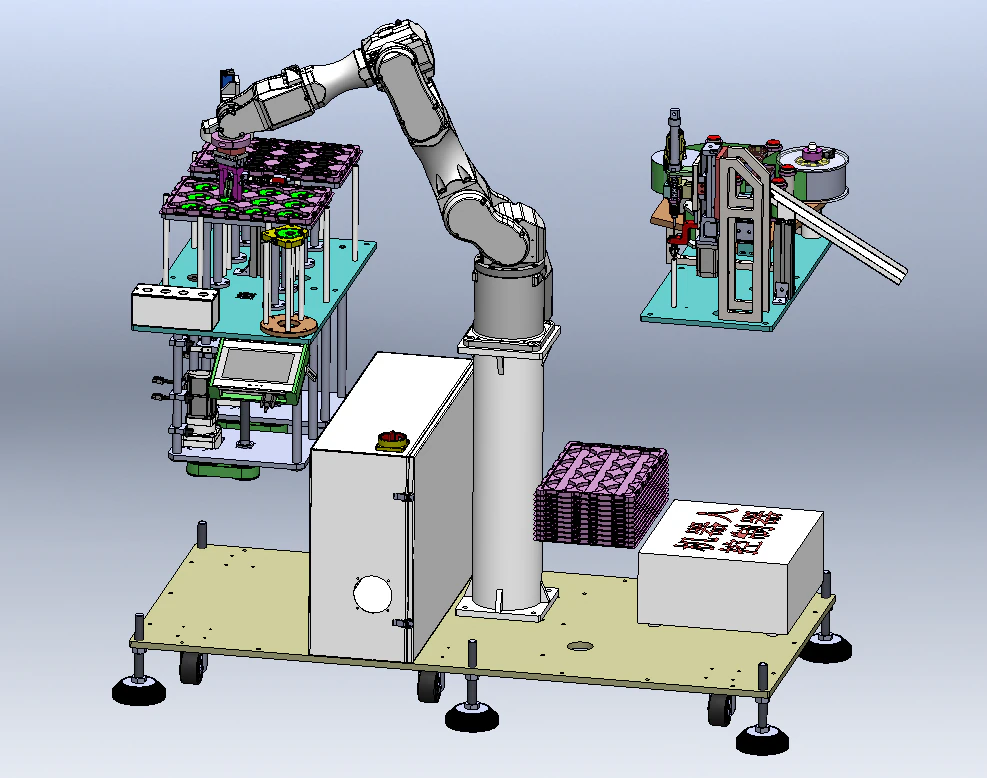 Automatic Assembly Machine for PCB Board Fixtures 3D Model .c4d .max .obj .3ds .fbx .stl .blend 