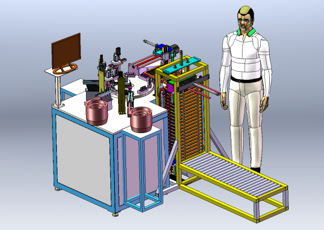 E5 Switch Button Assembly Machine 3D 모델 .c4d .max .obj .3ds .fbx .stl .blend 