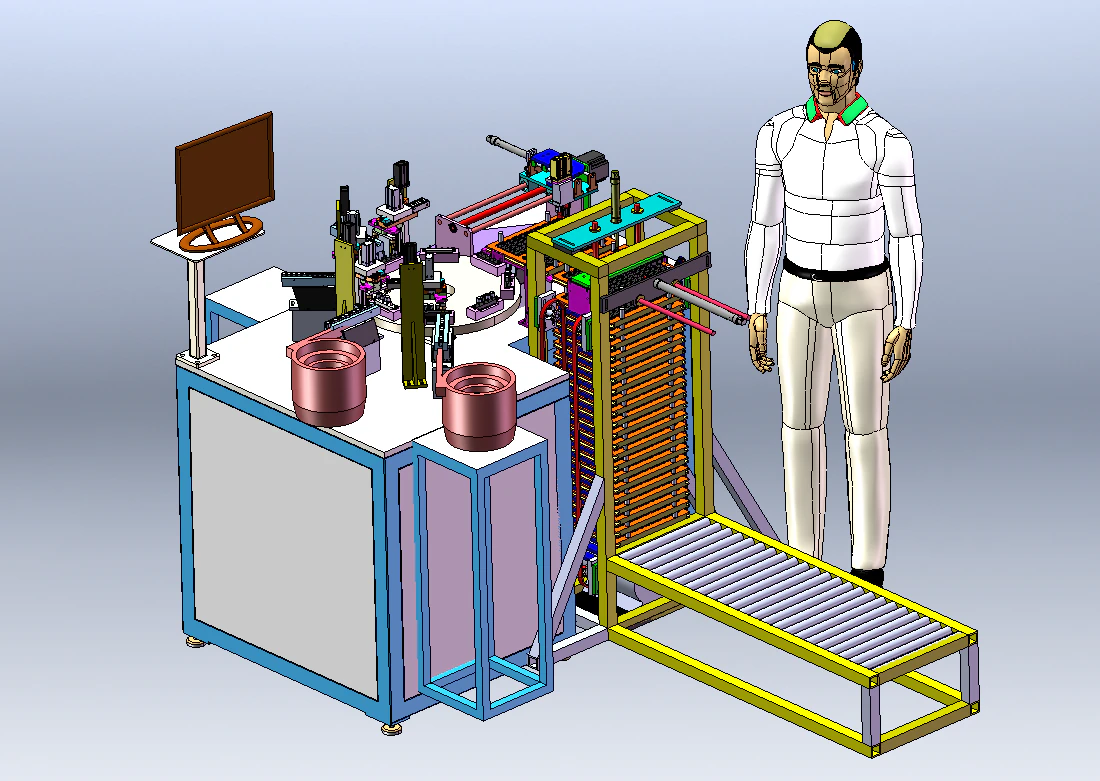E5 Switch Button Assembly Machine 3D Model .c4d .max .obj .3ds .fbx .stl .blend 