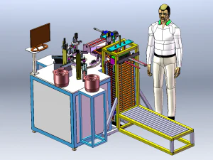 E5 Switch Button Assembly Machine 3D Model