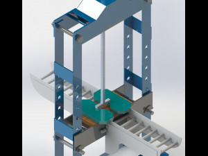 Sole Cutting Machine with Conveyor 3D Model