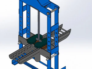 Sole Cutting Machine with Conveyor 3D Model