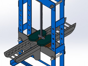Sole Cutting Machine with Conveyor 3D Model
