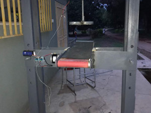 Sole Cutting Machine with Conveyor 3D Model