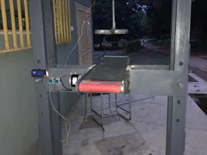Sole Cutting Machine with Conveyor 3D Model
