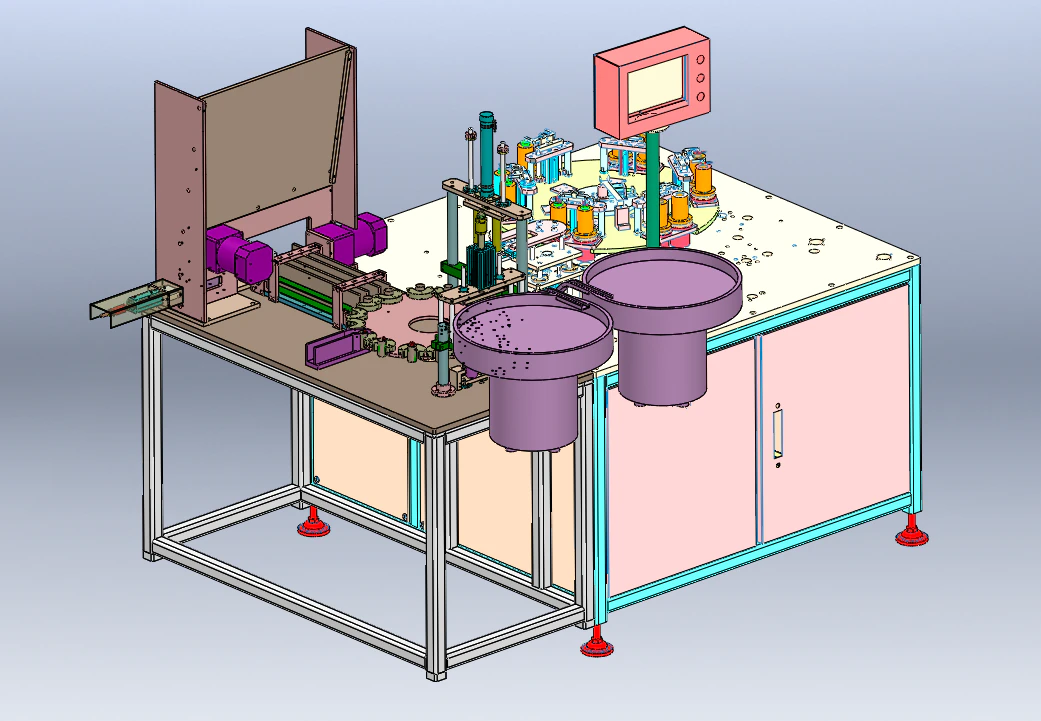 Battery Shell Sealing and Bending Machine 3D Model .c4d .max .obj .3ds .fbx .stl .blend