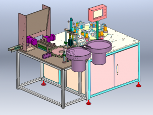 Battery Shell Sealing and Bending Machine 3D Model
