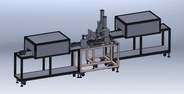 Battery Conveyor Line 3D Model .c4d .max .obj .3ds .fbx .stl .blend 