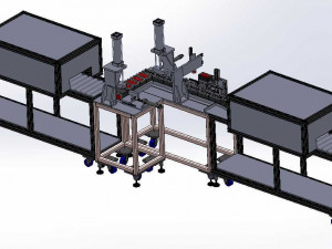 Battery Conveyor Line 3D Model