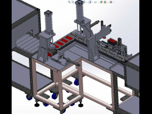 Battery Conveyor Line 3D Model