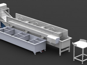 Bean Sprout Cleaning Machine 3D Model