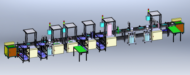 Generator Assembly Line 3D-Modell .c4d .max .obj .3ds .fbx .stl .blend 