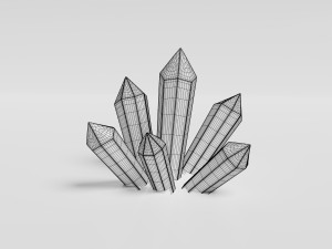 Crystal gemstone 3D-Modell