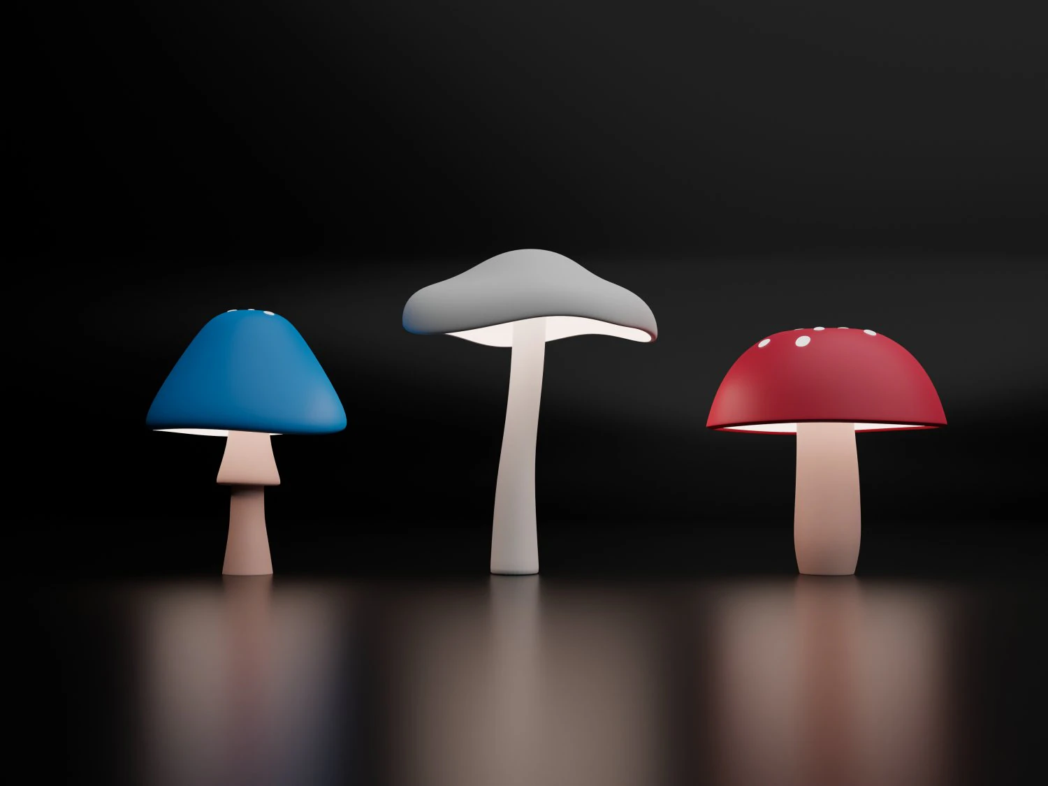 Mushroom 3D Model .c4d .max .obj .3ds .fbx .stl .blend 