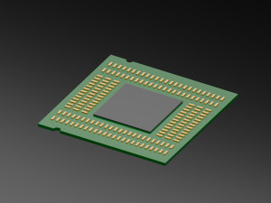 Computer chip set 3D Model
