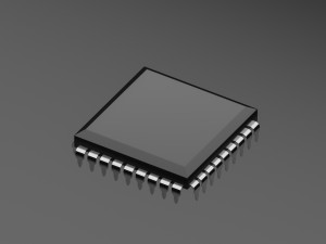 Computer chip set 3D Model