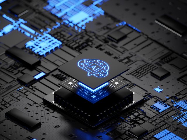 Isometric processor chip 3D Model .c4d .max .obj .3ds .fbx .stl .blend 