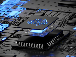 Isometric processor chip 3D Model